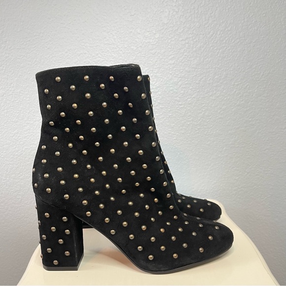 Lucky Brand Wesson Suede Studded Black Booties - Picture 3 of 5